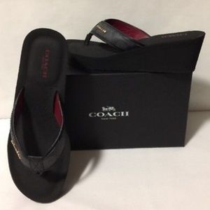 Brand new COACH wedges sandals